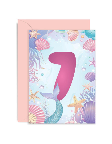 Tarjeta de Cumpleaños Niña 7 Años Old English Company