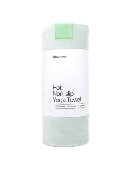 Toalla de Yoga Eunzel Microfibra Antideslizante 183x67cm Verde