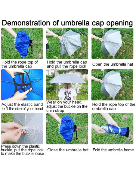 Sombrero Paraguas Plegable NEW-Vi 95 cm Ajustable UV 50+