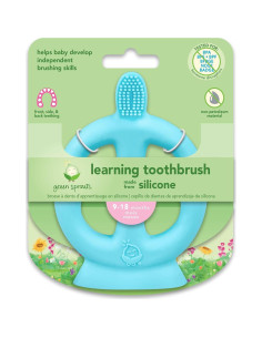 Cepillo de Dientes de Aprendizaje Green Sprouts Aqua 100% Silicona 2