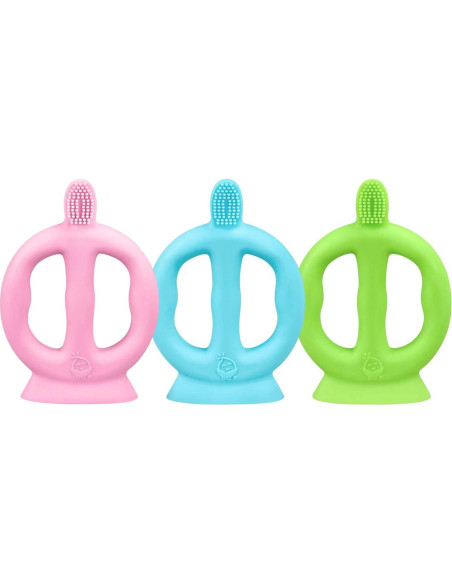 Cepillo de Dientes de Aprendizaje Green Sprouts Aqua 100% Silicona