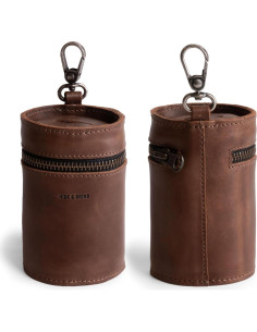 Monedero de Cuero Genuino Hide & Drink Marrón Bourbon 11.5x7cm 2