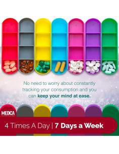 Organizador Semanal de Pastillas MEDca - 7 Días, 4 Tiempos al Día 2