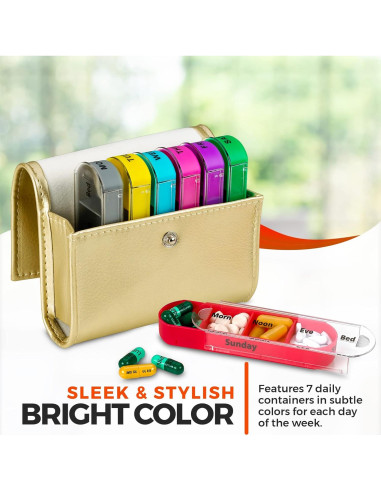 Organizador Semanal de Pastillas MEDca - 7 Días, 4 Tiempos al Día