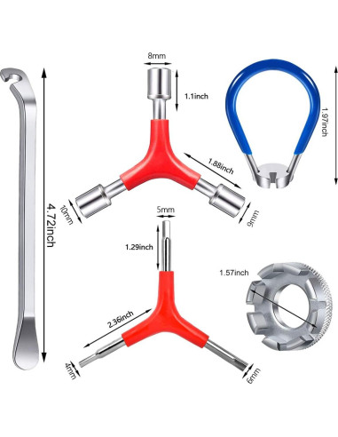 Kit de Herramientas de Radio de Bicicleta CHIVENIDO - 7 Piezas