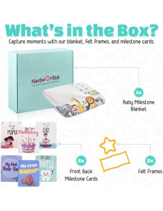 Manta de Hitos Mensuales Nestworthy 152x102cm Suave Franela 2