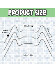 200 Clips de Invernadero de Acero Inoxidable Yaocom 7.5 cm 2