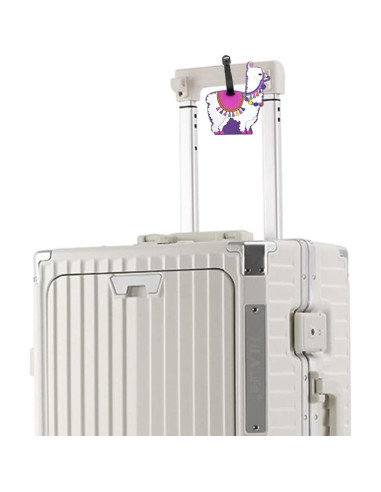 Etiqueta de Equipaje de Silicona QFSH Alpaca Divertida 11x13cm