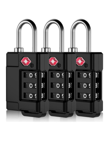 Candados de Equipaje TSA Cantor 3PCS Plástico Resistente