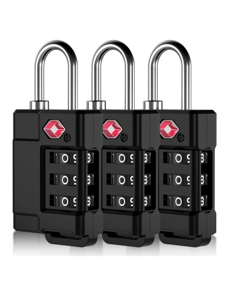 Candados de Equipaje TSA Cantor 3PCS Plástico Resistente