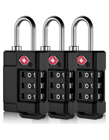 Candados de Equipaje TSA Cantor 3PCS Plástico Resistente