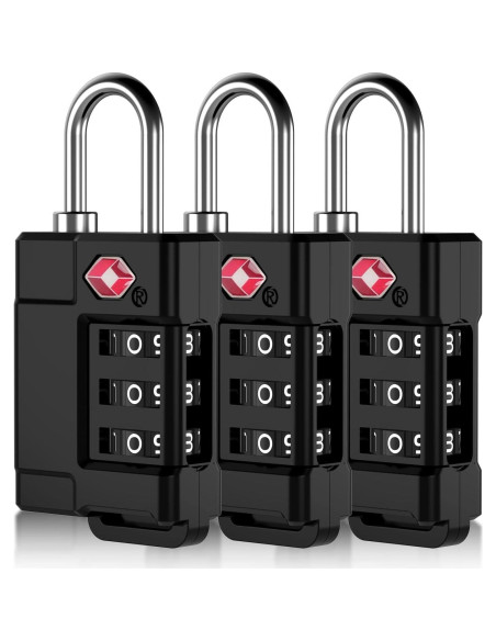 Candados de Equipaje TSA Cantor 3PCS Plástico Resistente
