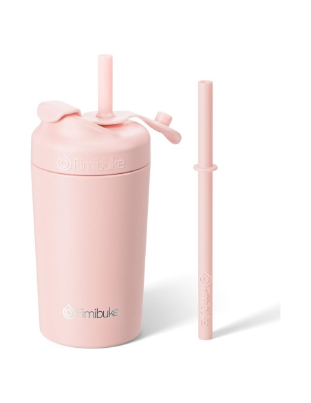 Taza Aislada para Niños Fimibuke 10 OZ con Popote a Prueba de Derrames