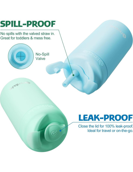 Taza Aislada para Niños Fimibuke 10 OZ con Popote a Prueba de Derrames