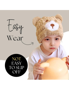 Toalla de Microfibra para Cabello Niños LCBD Oso Marrón 20cm 2