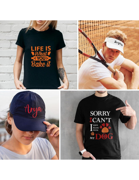 Paquete de Vinilo de Transferencia de Calor YUITCE 37 Hojas 30.48x25.4cm