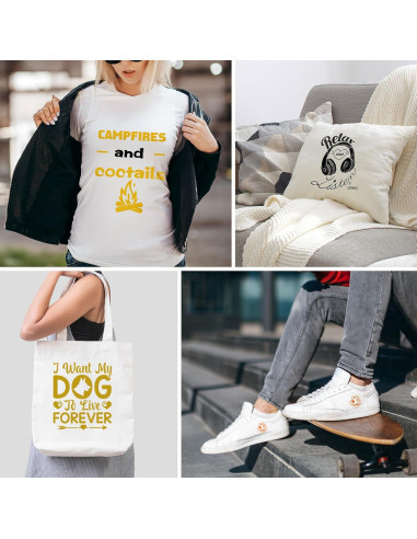 Paquete de Vinilo de Transferencia de Calor YUITCE 37 Hojas 30.48x25.4cm