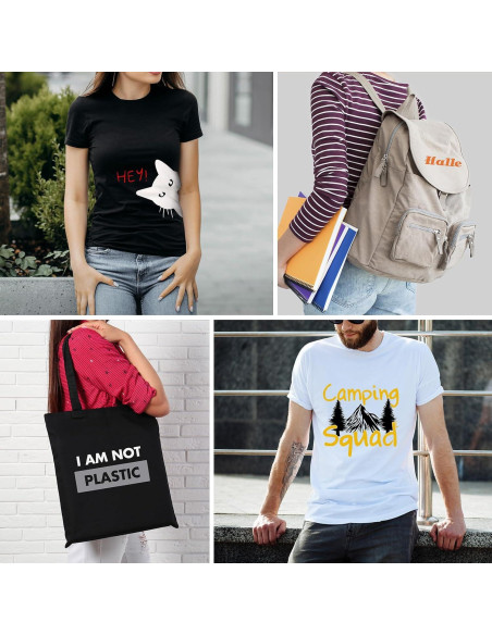 Paquete de Vinilo de Transferencia de Calor YUITCE 37 Hojas 30.48x25.4cm