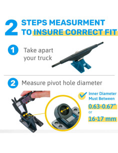 Kit de Hardware para Skateboard ELOS - Copas de Pivot y Accesorios 2