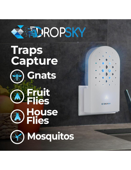 Trampa de Insectos Voladores Dropsky - Luz Enchufable Sin Olores