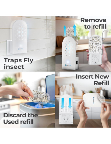 Trampa de Insectos Voladores Dropsky - Luz Enchufable Sin Olores