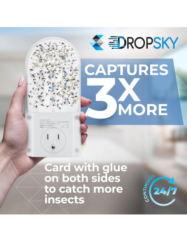 Trampa de Insectos Voladores Dropsky - Luz Enchufable Sin Olores