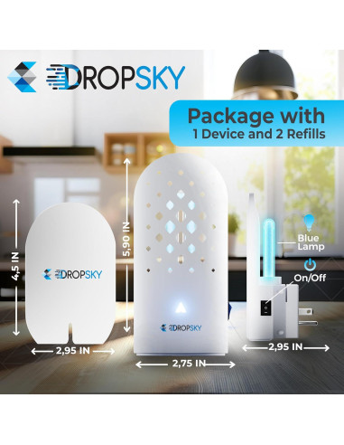 Trampa de Insectos Voladores Dropsky - Luz Enchufable Sin Olores