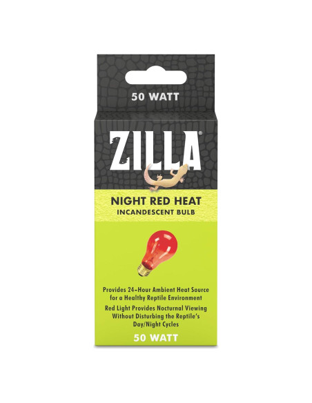 Bombilla Incandescente Zilla 50W Rojo Nocturno para Reptiles