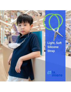 Sujetador de Servilleta Dental La Miere Naranja Neón Ajustable 2