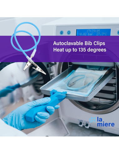 Sujetador de Servilleta Dental La Miere Naranja Neón Ajustable