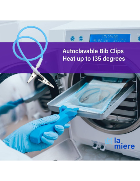 Sujetador de Servilleta Dental La Miere Naranja Neón Ajustable