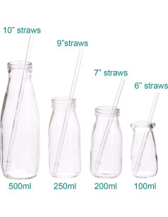Pajitas Reutilizables Dakoufish 15.24 cm Transparentes - Set de 12 2