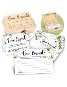 Caja de cápsula del tiempo para bebés WOODAMORE - 50 Pcs