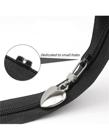 Set de 5 Tiradores de Cremallera Corazón Metal Dorado