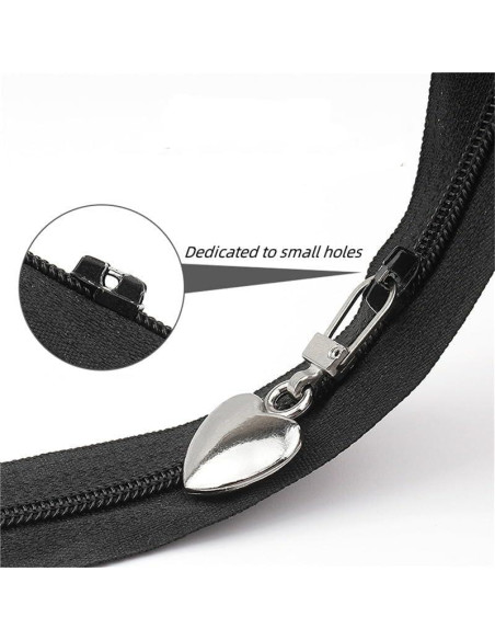 Set de 5 Tiradores de Cremallera Corazón Metal Dorado