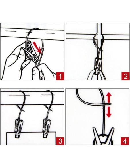 12 Pinzas para Ropa JCBIZ Multicolor con Cuerda Antideslizante