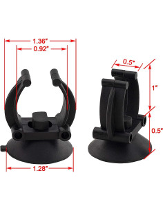 OIIKI 10 Ventosas para Calentador de Acuario con Clips - Negro 2