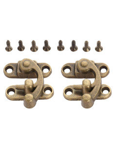 Gancho de Cierre Derecho Vintage Yetaha - Bronce Antiguo 2 Pcs