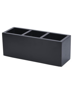 Organizador de Cajón de Madera Dedoot 3 Secciones Negro 22.86x7.62x8.64 cm