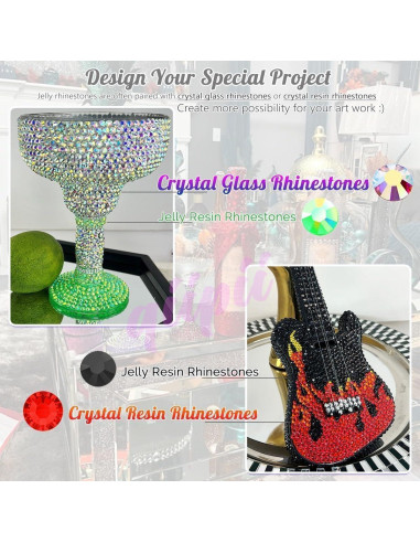 12 Rhinestones de Resina Coloridos 3mm qiipii para Manualidades