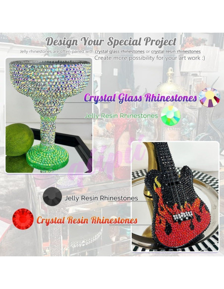 12 Rhinestones de Resina Coloridos 3mm qiipii para Manualidades