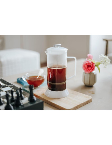 Prensa de Té Teabloom Toulouse 700 mL Vidrio Borosilicato Rosa