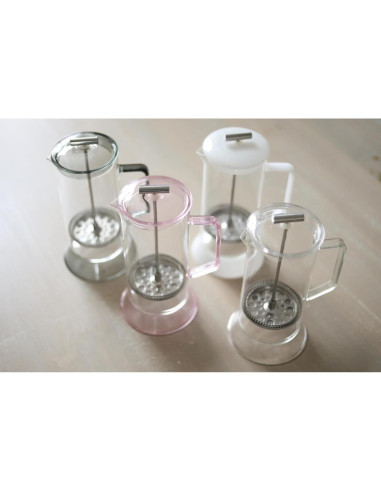 Prensa de Té Teabloom Toulouse 700 mL Vidrio Borosilicato Rosa