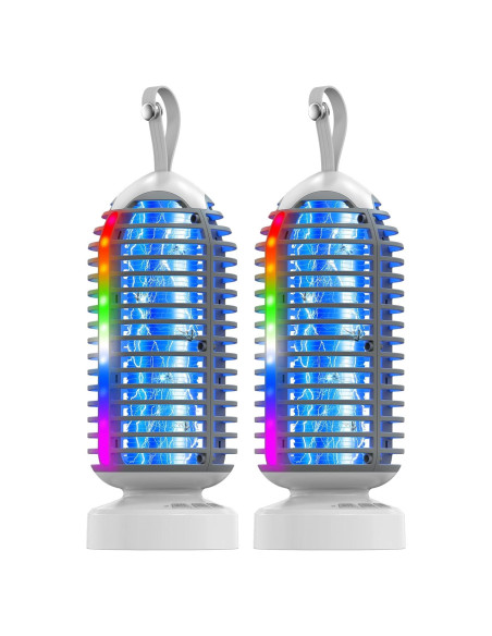 Asesino de Mosquitos Eléctrico Recargable 3000V con Luz LED