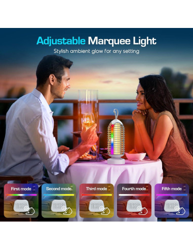 Asesino de Mosquitos Eléctrico Recargable 3000V con Luz LED