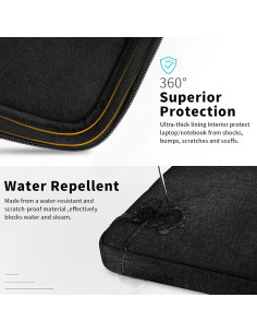 Funda para Laptop Lubardy 13.3-14 Pulgadas Negra Impermeable 2