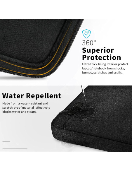 Funda para Laptop Lubardy 13.3-14 Pulgadas Negra Impermeable
