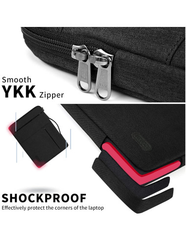 Funda para Laptop Lubardy 13.3-14 Pulgadas Negra Impermeable