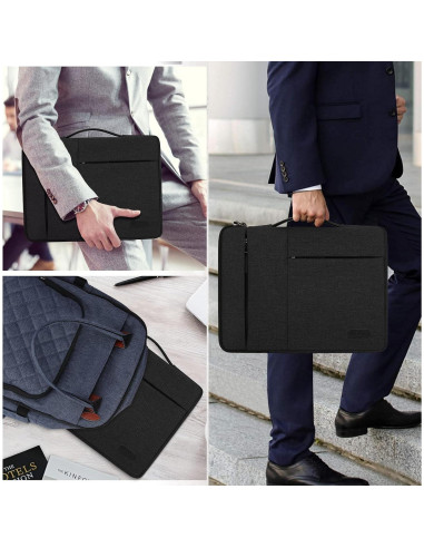 Funda para Laptop Lubardy 13.3-14 Pulgadas Negra Impermeable