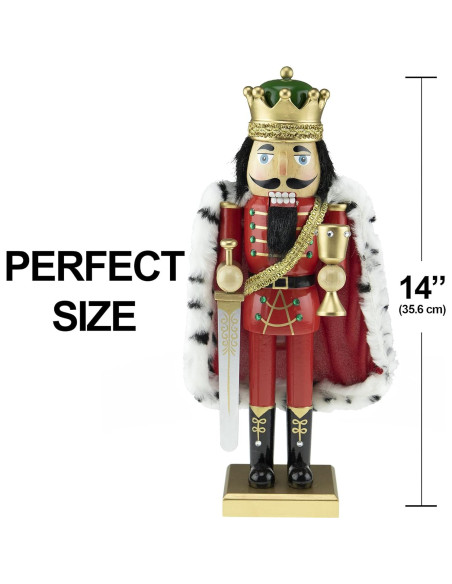 Cascanueces de Madera Rey Arturo 35.56 cm Clever Creations